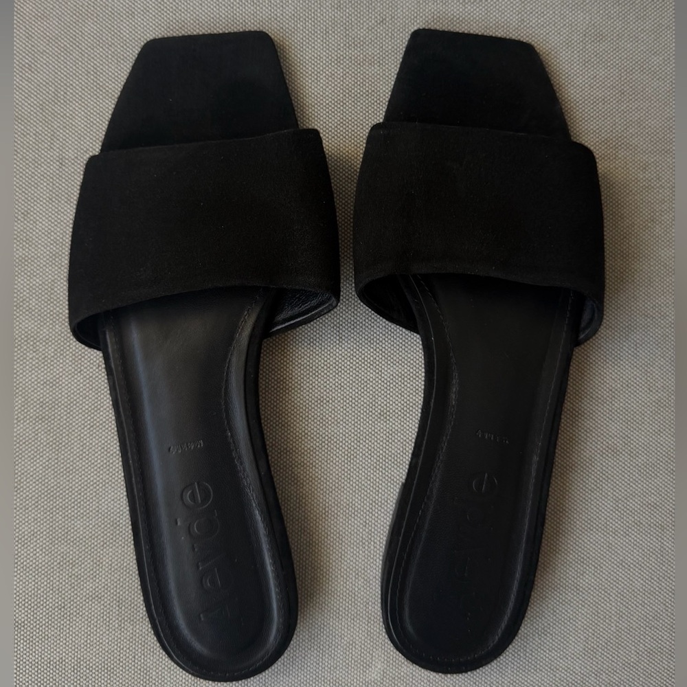 Aeyde suede slide sandals